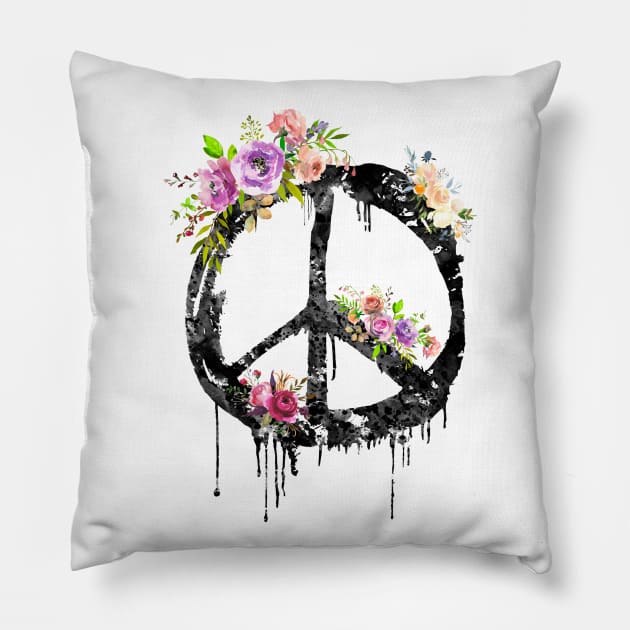 Peace Sign Pillow by erzebeth