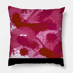 Lesbian Pride Abstract Textural Layered Paint Pillow