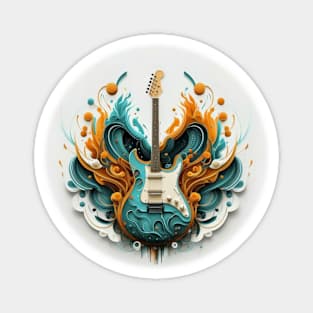 Electric Guitar Abstract Design Magnet