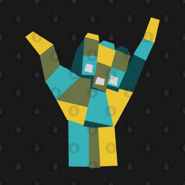 Patchwork Shaka by StevenSwanboroughDesign