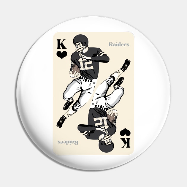 Las Vegas Raiders King of Hearts Pin by Rad Love