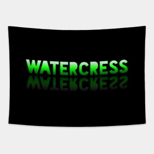 Watercress - Healthy Lifestyle - Foodie Food Lover - Graphic Typography Tapestry