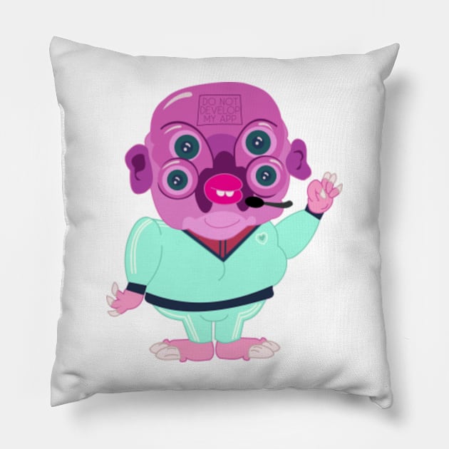 Happy Glootie - do not develop my App Pillow by Aurealis