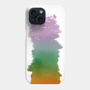 Green, Orange & Purple Bold and Runny Brush Stroke Phone Case