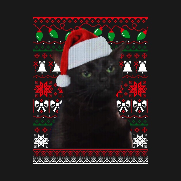 Zoning Out Cat Meme - Ugly Xmas Sweater by Polomaker