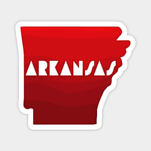 Arkansas Modern Text and Map Design Magnet