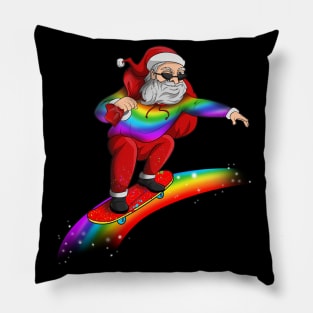 Proud Santa Christmas Rainbow Pillow