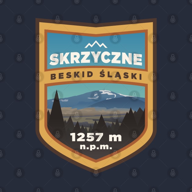 Skrzyczne Mountain, Beskid Śląski - Poland badge by Cofefe Studio