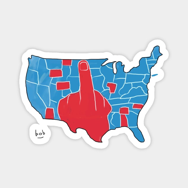 America Divided Map Finger Magnet by bobeckstein