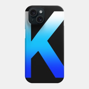 Blue Letter K Phone Case