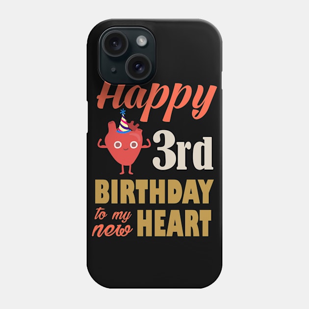 3rd Heart Transplant Anniversary Phone Case by RW