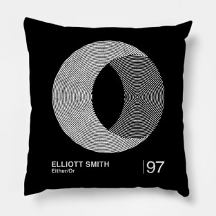 Either/Or / Minimalist Graphic Design Fan Artwork Pillow