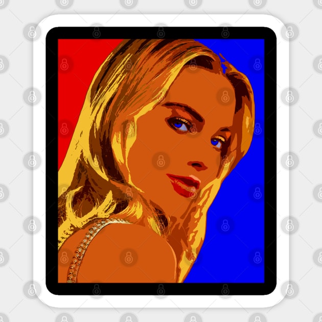 Margot Robbie NYR Sticker Sticker for Sale by kmvist