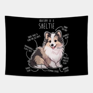 Sheltie Shetland Sheepdog Anatomy Tapestry