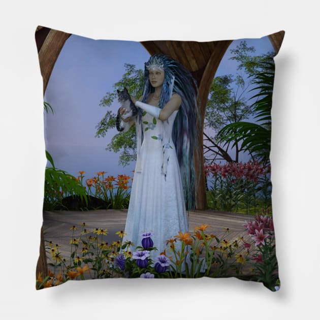 The Queen Awaits Pillow by Viking Visual - Lori Svensen