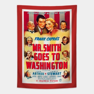 Restored Reproduction of Mr. Smith Goes To Washington Movie Poster - 1939 Tapestry