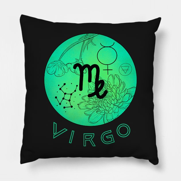 Virgo Emblem Pillow by RachWillz