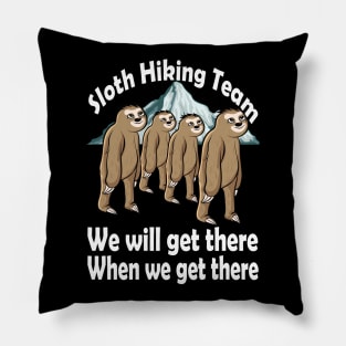 Sloth Hiking Team Pillow