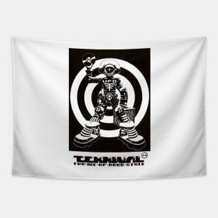 Spiral tribe UFO Teknival flyer Tapestry