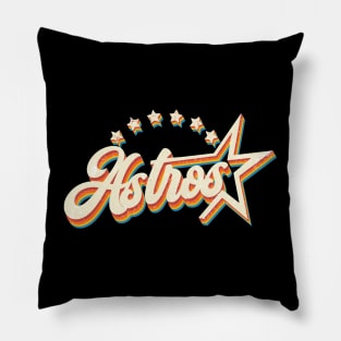 Vintage Astros Houston baseball Pillow