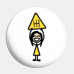 5-Speed Girl Pin