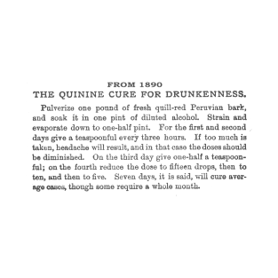 1890 Cure for Drunkkeness Front T-Shirt