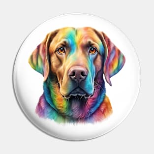 Rainbow Labrador Retriever Pin