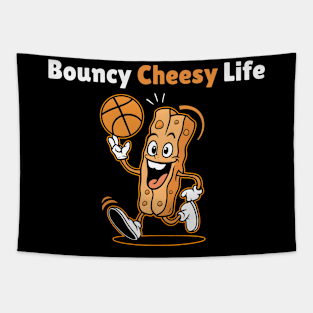 Bouncy cheesy life Tapestry