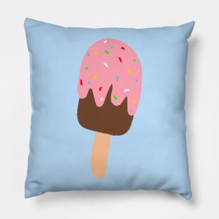 Strawberry and Chocolate Ice Cream with Sprinkles Pillow