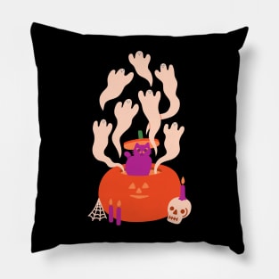 Haunted Jack-o'-lantern Pillow