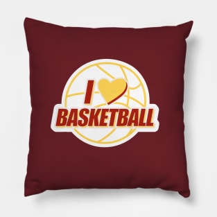 I Heart Basketball Pillow