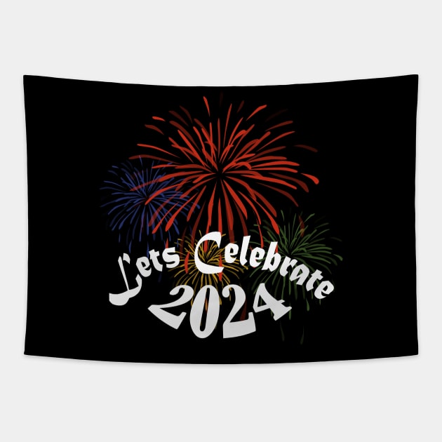 Happy New Year 2024 Lets celebrate 2024 Tapestry by Day81