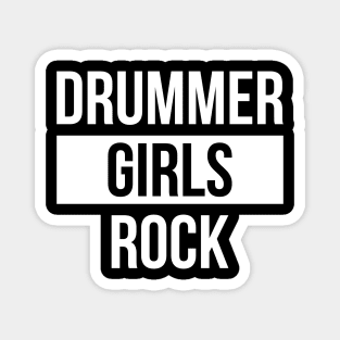 Drummer Girls Rock Magnet