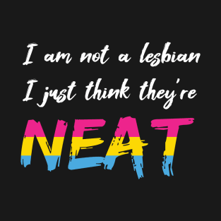 I'm not a Lesbian, I just think they're NEAT (pansexual pride) T-Shirt