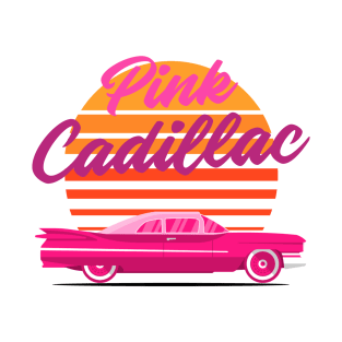 Pink Cadillac - Classic vintage caddy at sunset T-Shirt