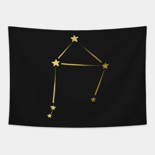 Libra Zodiac Art Gold Tapestry