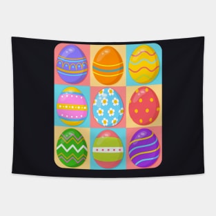 Cute Colorful Easter Egg Pop Art Tapestry