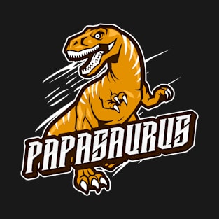 Papasaurus Dinosaur Father And Son Matching T-Shirt