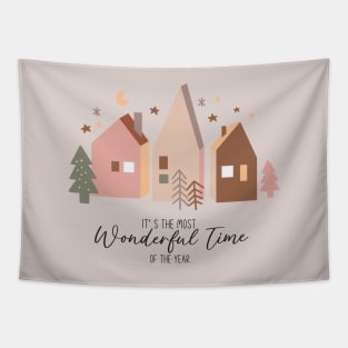 It's the Most Wonderful Time of the Year - Boho Christmas Tapestry