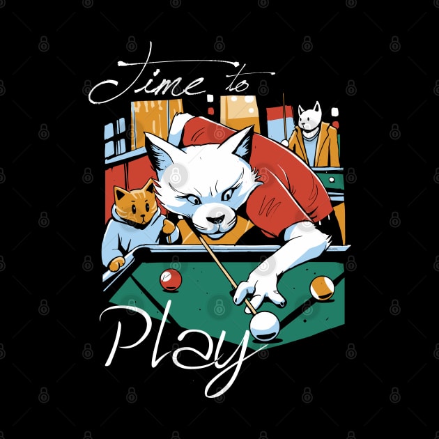 Cat Playing Pool by ArtRoute02