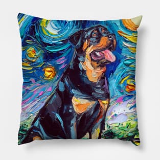 Rottweiler Night 2 Pillow