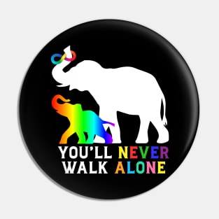 Elephant Autism Acceptance Pin