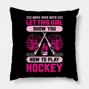 Funny Ice Hockey Girl Gift Pillow