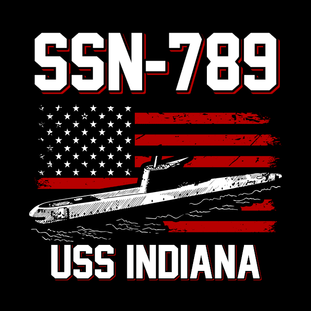 SSN-789 USS Indiana T-Shirt by Zone32