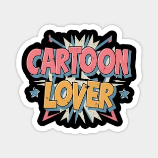 Cartoon Lover's Retro Ride: 80s Flashback Magnet