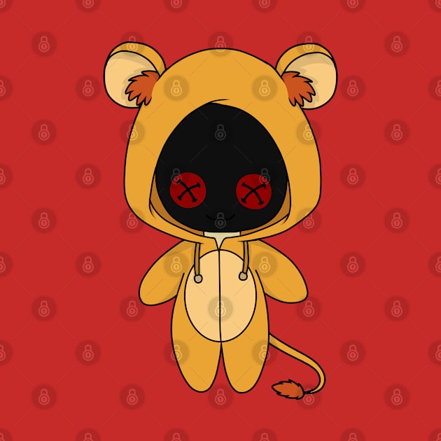 creepypasta hoodie lion costume doll by LillyTheChibi