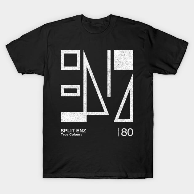 Split Enz / Minimalist Graphic Artwork Design - Split Enz - T-Shirt