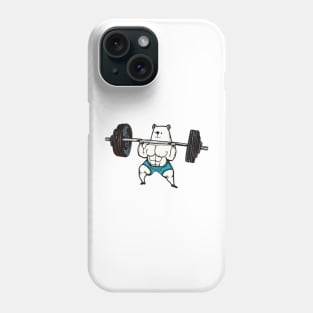Bear lifting weights weightlifting sport/gym Phone Case