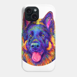 Luminescent Rainbow German Shepherd Dog Phone Case