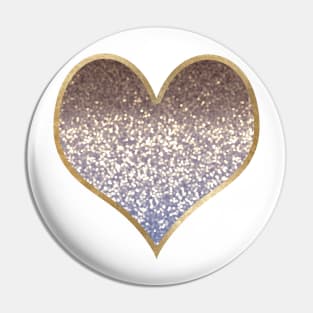Heart - golden bleu gradient Pin